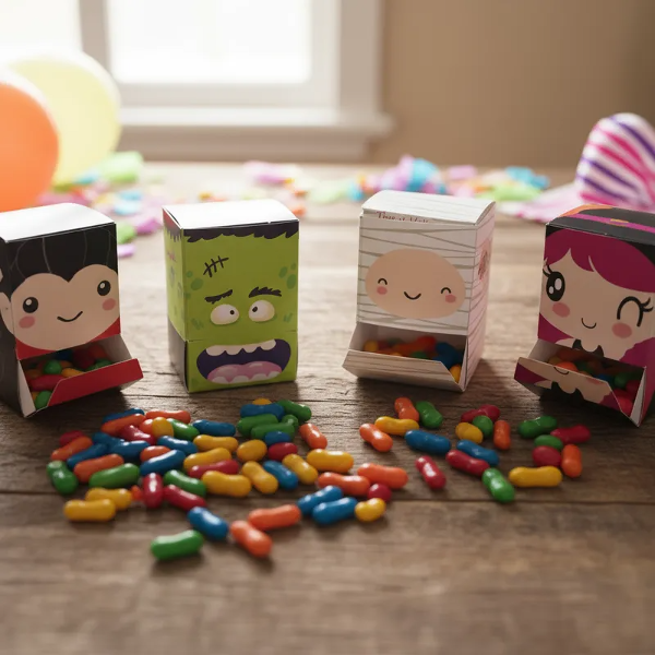 kit imprimible de Cajitas Dispenser Halloween