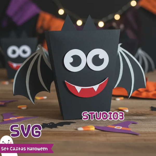 6 cajas Halloween SVG Studio 3 editables