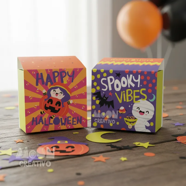 Cajas Fosforas Halloween Editables Digital para imprimir