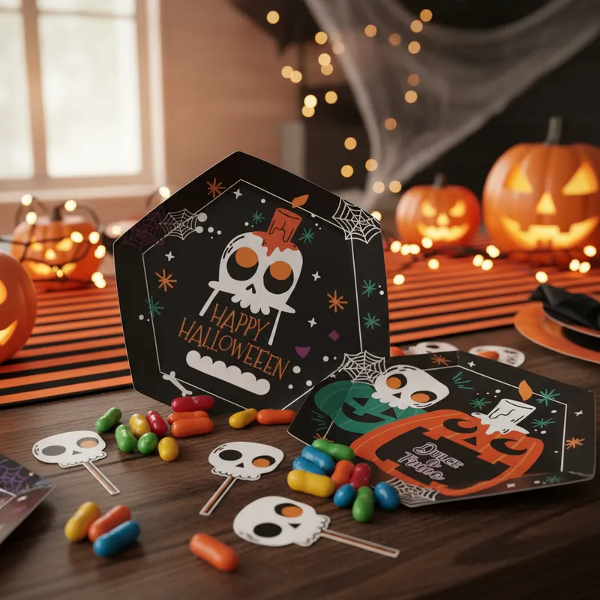 Platos descartables Halloween
