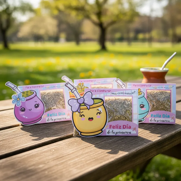 10 Blister Yuyitos Mate Textos editables