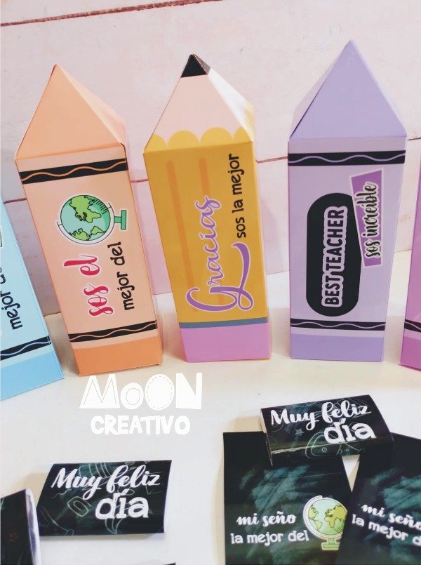 6 Cajas Lápices Día del maestro