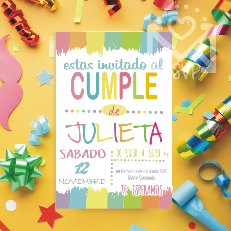 Invitación Arte pinturas