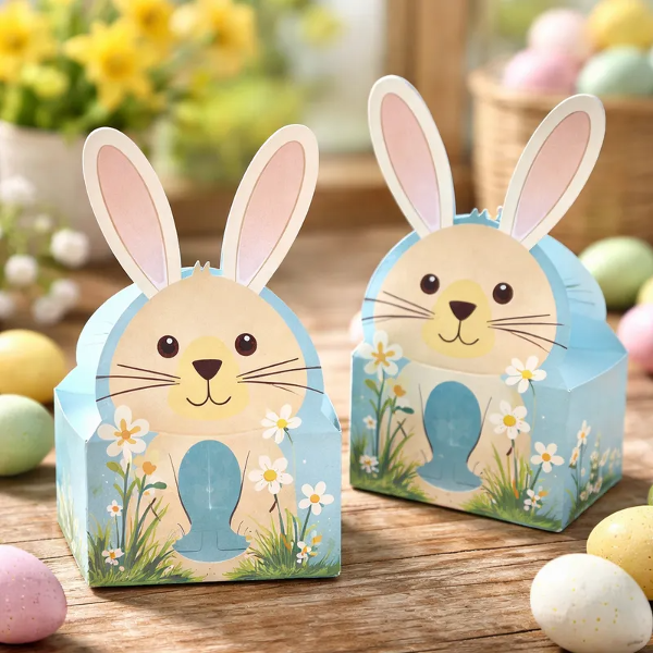 Set x 2 Bolsitas Conejito de Pascuas rosa y celeste